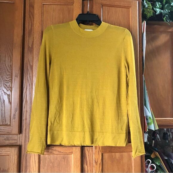 COS Gold Mock Neck Sweater - S - Picture 1 of 10